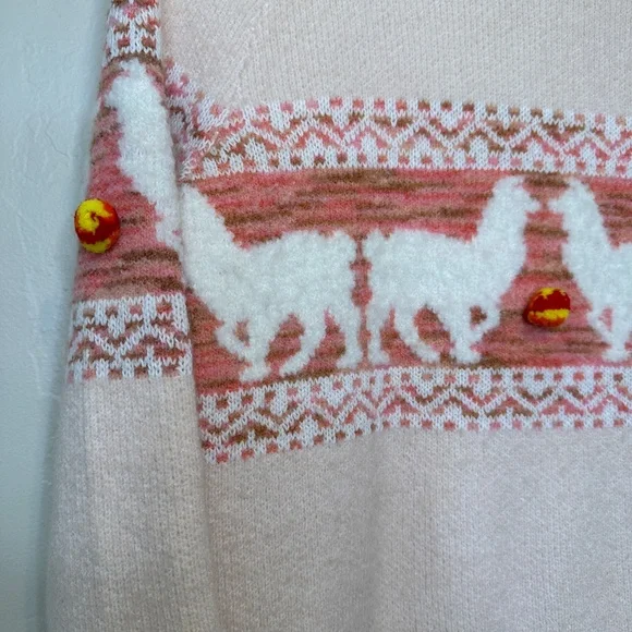 Anthropologie | Aimee Pommed Novelty Print Alpaca Mock Neck Sweater - Picture 8 of 16